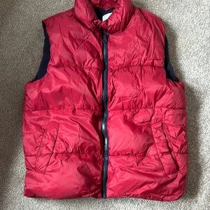 Old Navy Boys Red Fleece Lined Puffer Vest Size 8